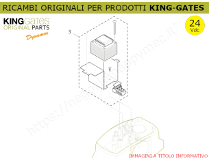 3) Ricambio KINGgates - Gruppo elettrico per DYNAMOS 24-400