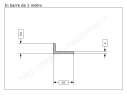 Profilo L grezzo 40x20x4 in barre da 1 metro in ferro