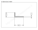 Profilo L grezzo 60x30x5 in barre da 2 metri in ferro