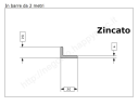Profilo L zincato 30x20x4 in barre da 2 metri in ferro