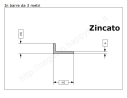 Profilo L zincato 40x20x4 in barre da 3 metri in ferro