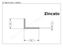 Profilo L zincato 60x30x5 in barre da 3 metri in ferro