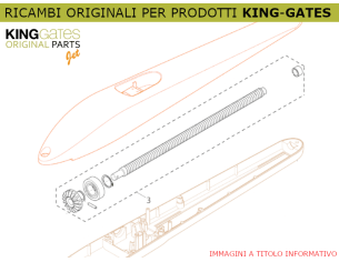 3) Ricambio KINGgates - Vite senza fine con ingranaggio JET