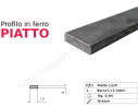 Profilo piatto grezzo 12x 5 in barre da 2 metri in ferro