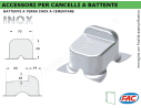 Battente centrale piccolo inox a cementare per cancelli