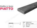 Profilo piatto grezzo 25x 4 in barre da 3 metri in ferro