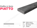 Profilo piatto grezzo.110x12 in barre da 3 metri in ferro
