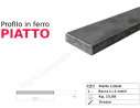 Profilo piatto grezzo.120x 8 in barre da 2 metri in ferro