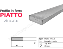 Profilo piatto zincato 40x12 in barre da 2 metri in ferro