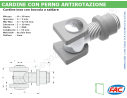 Cardine alettato M18 inox boccola a saldare - accessori