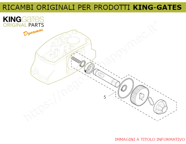 5) Ricambio KINGgates - Gruppo albero di trasmissione DYNAMOS
