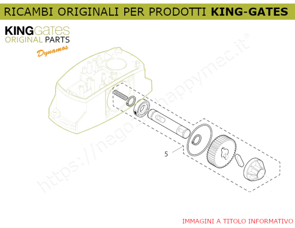 5) Ricambio KINGgates - Gruppo albero di trasmissione DYNAMOS