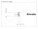 Profilo speciale ad "U" 25x12x4 in ferro zincato da 2 metri