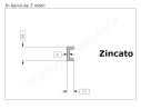 Profilo speciale ad "U" 25x12x4 in ferro zincato da 3 metri