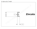 Profilo speciale ad "U" 30x15x5 in ferro zincato da 3 metri