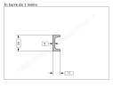 Profilo speciale ad "U" 35x17x5 in ferro grezzo da 1 metro