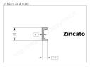 Profilo speciale ad "U" 35x17x5 in ferro zincato da 2 metri