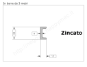 Profilo speciale ad "U" 35x17x5 in ferro zincato da 3 metri