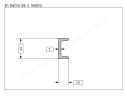 Profilo speciale ad "U" 40x20x5 in ferro grezzo da 1 metro