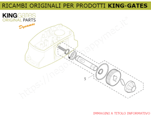 5) Ricambio KINGgates - Gruppo albero di trasmissione DYNAMOS