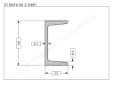 Profilo UPN 100x50 barra in ferro grezzo da 3 metri in ferro