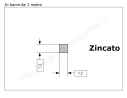 Quadro pieno 12mm. zincato in barre da 1 metro in ferro