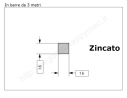 Quadro pieno 16mm. zincato in barre da 3 metri in ferro