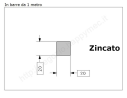 Quadro pieno 20mm. zincato in barre da 1 metro in ferro