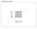 Quadro pieno 30mm.grezzo in barre da 1 metro in ferro