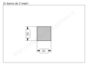 Quadro pieno 30mm.grezzo in barre da 3 metri in ferro