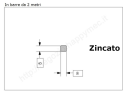 Quadro pieno 8mm. zincato in barre da 2 metri in ferro