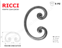 Riccio a "C" in piatto liscio 12x6 tipo 282 mis.70x110