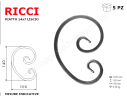 Riccio a "C" in piatto liscio 14x7 tipo 065 mis.100x140