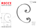 Riccio a "C" in piatto liscio 14x7 tipo 281 mis.100x140