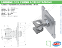 Cardine alettato M22 zinc. piastra imbutita regolabile 4 fori