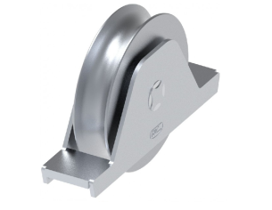 Ruota zincata diametro 90x21 gola diam. 16 supporto interno