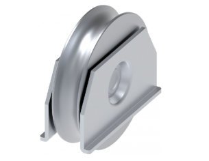 Ruota zincata diametro 100x24 gola d.20 piastre a saldare