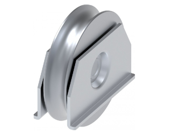 Ruota zincata diametro 100x30 gola d.20 piastre a saldare