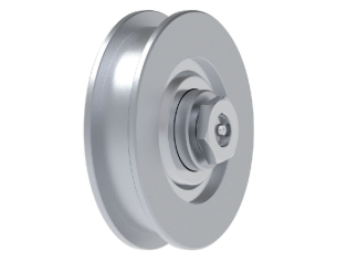 Ruota zincata diametro 120x30 gola "U" con ingrassatore