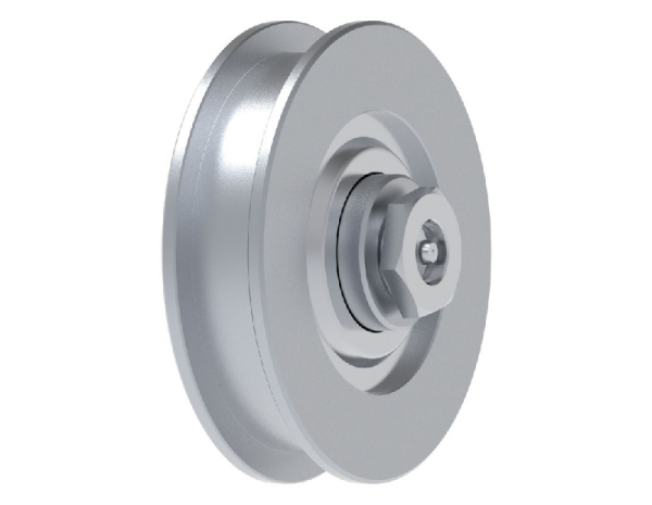 Ruota zincata diametro 120x30 gola "U" con ingrassatore