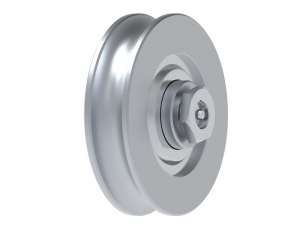 Ruota zincata diametro 120x30 gola d.20 con ingrassatore