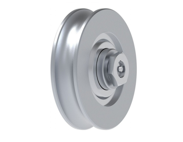 Ruota zincata diametro 200x30 gola d.20 con ingrassatore