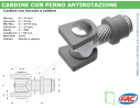 Cardine alettato M27 zinc. boccola a saldare - accessori fac