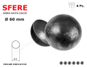 Sfera vuota liscia in ferro diam. 60 mm conf 6 pz in ferro