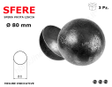 Sfera vuota liscia in ferro diam. 80 mm conf 3 pz in ferro