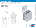 Supporto regolabilea parete per monorotaia piccola MR-C