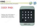 Tastiera numerica retroilluminata via radio a 3 canali 433,92