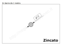 Tondo pieno diam.12mm. zincato in barre da 1 metro in ferro