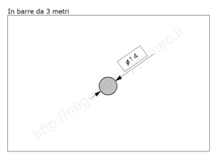 Tondo pieno diam.14mm. grezzo in barre da 3 metri in ferro
