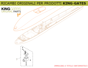 7) Ricambio KINGgates - Connettore a 4 poli per attuatori JET